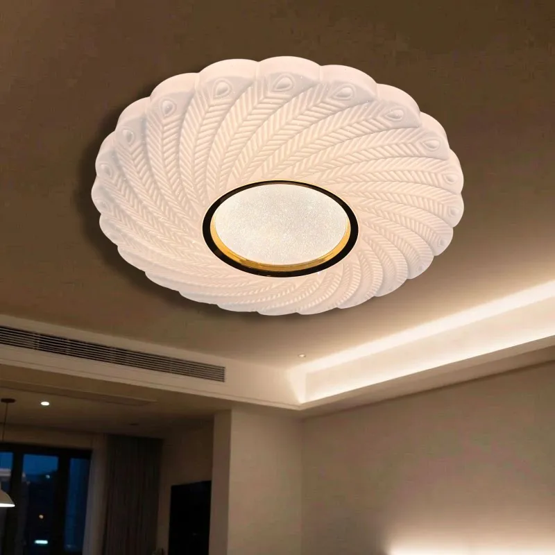 إضاءة سقف LED ثلاثية الألوان متغيرة بمفتاح الحائط بتصميم عصري